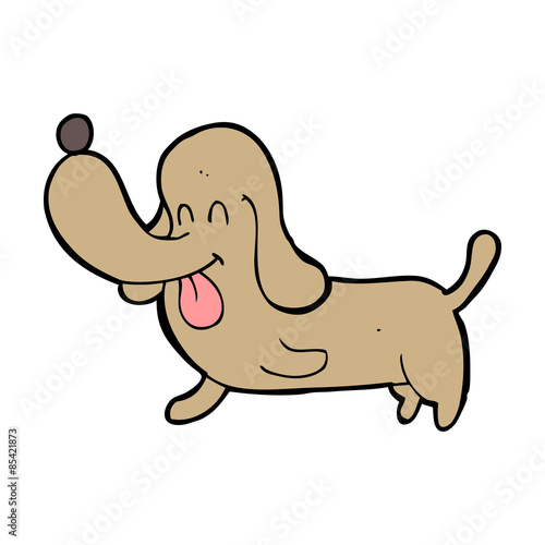 cartoon happy dog