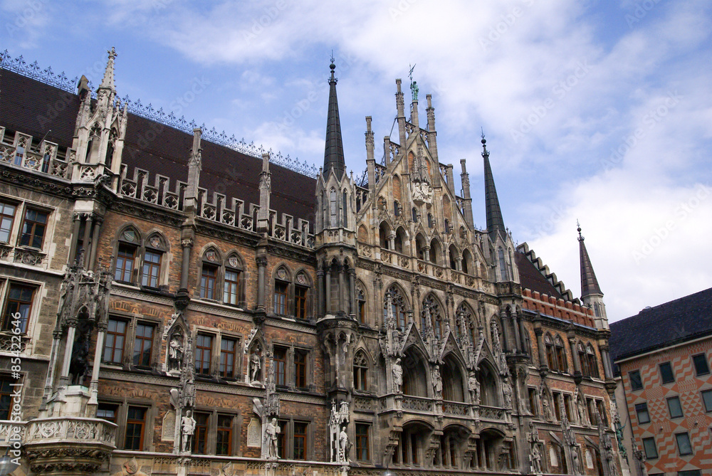 Facade of the famous Townhall / Munich