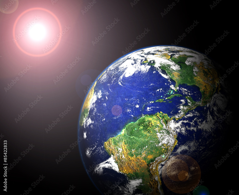 Fototapeta premium earth and sun