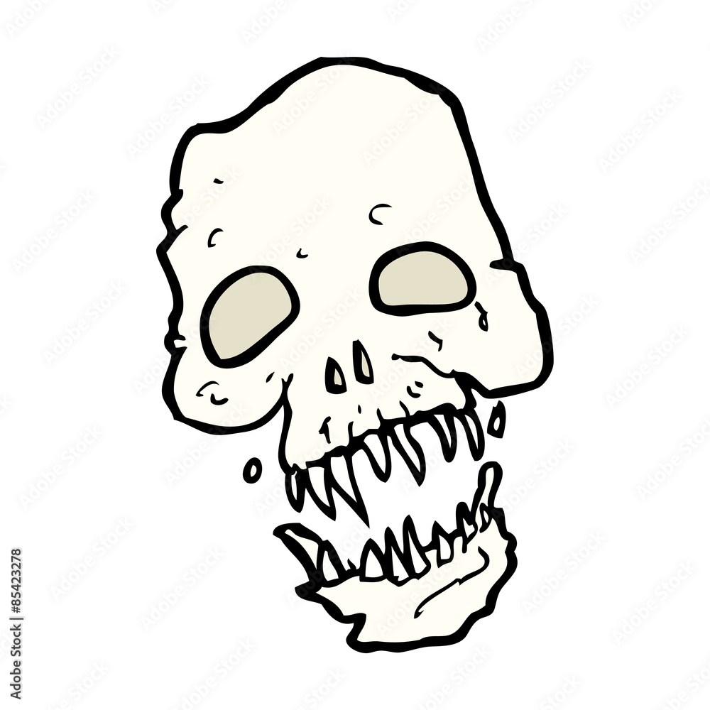 Fototapeta premium cartoon scary skull