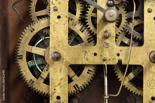 vintage clock's gears