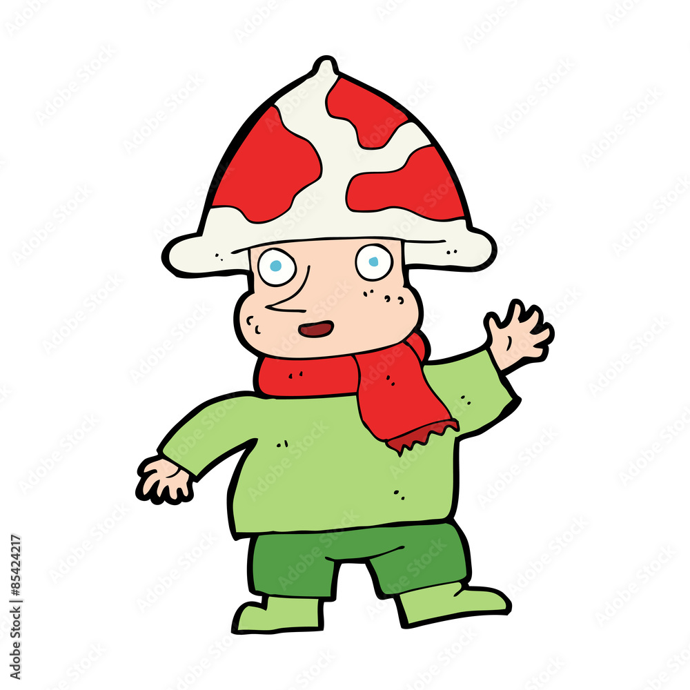 cartoon mushroom man cartoon mushroom man