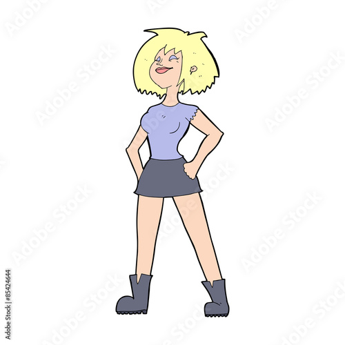 cartoon capable woman