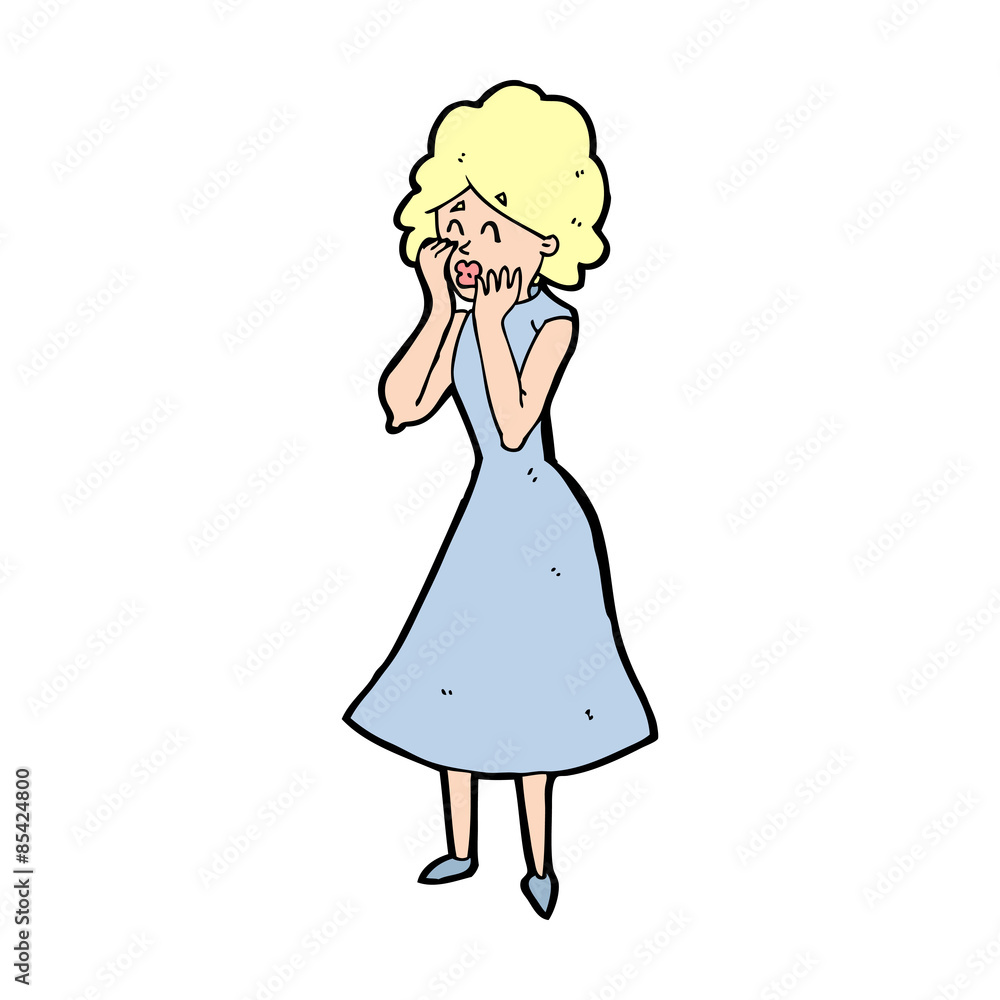 cartoon worried woman cartoon worried woman