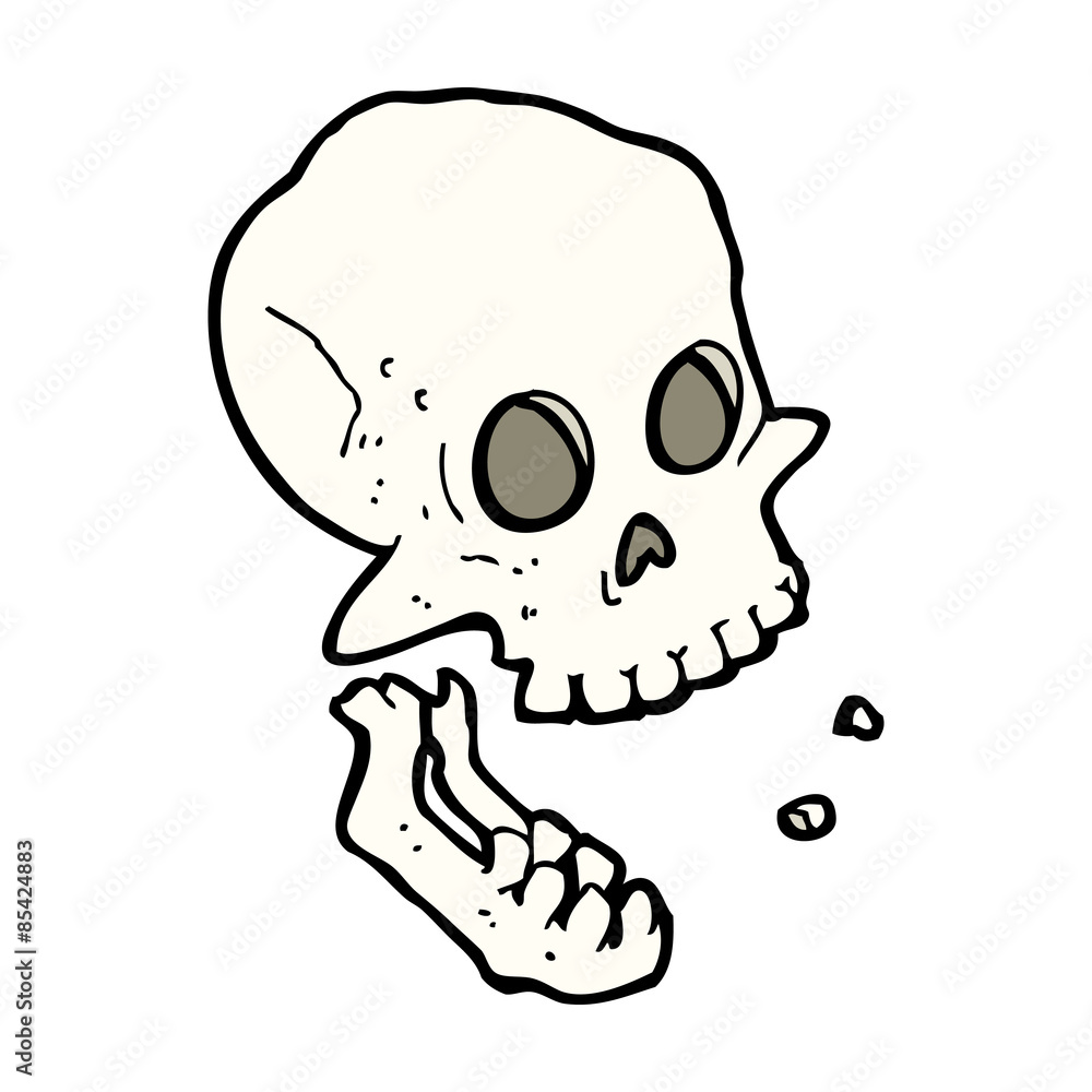 cartoon laughing skull