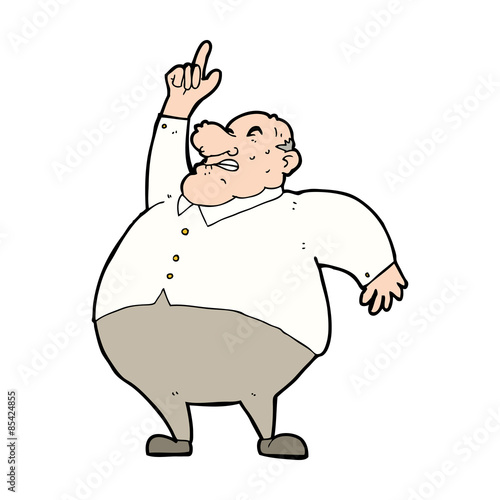 cartoon big fat boss