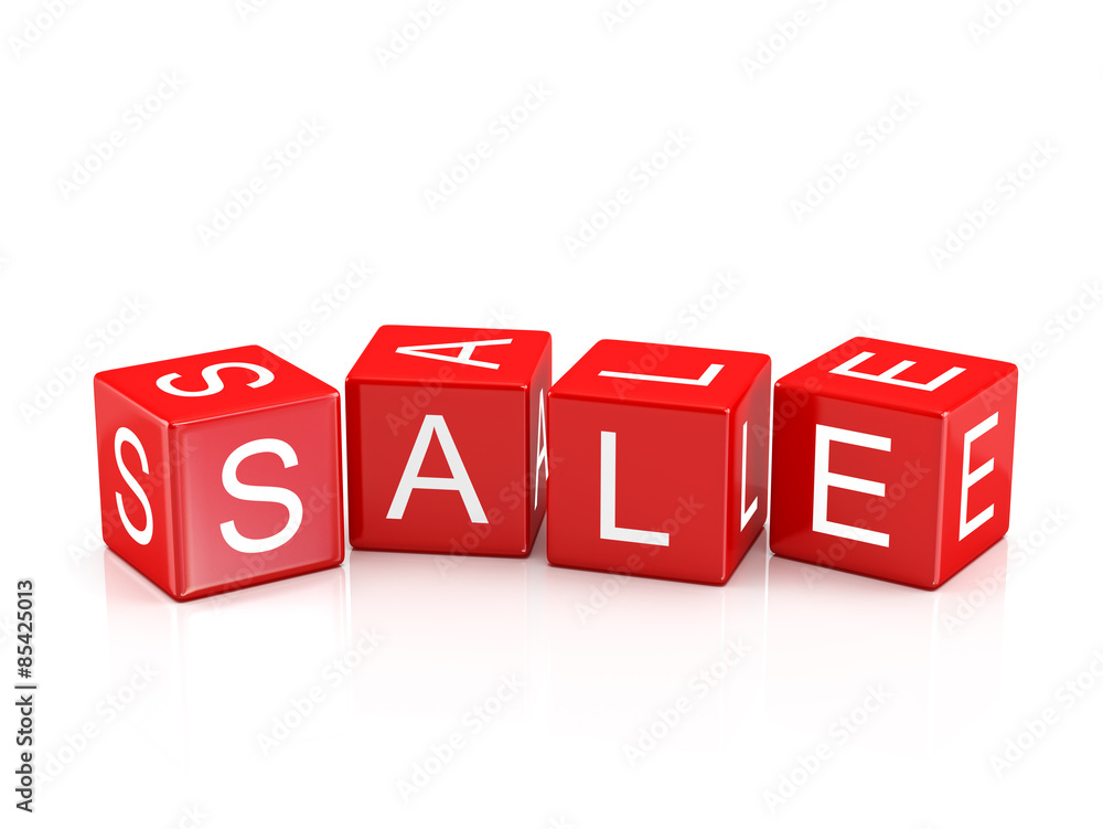 Sale - Alphabet blocks isolated Sale - Alphabet blocks isolated