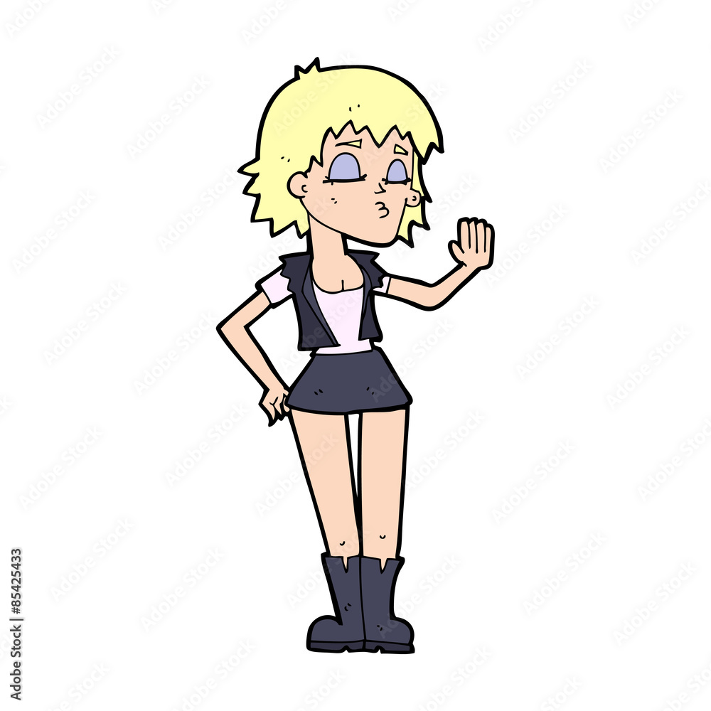 Obraz premium cartoon cool girl