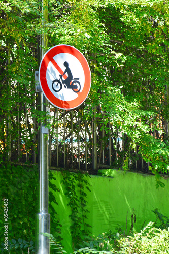 No motorcycle sign.