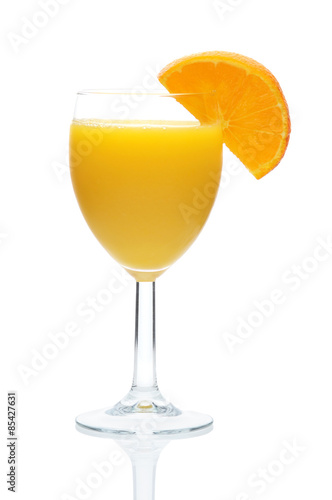 Glass of Orange Juice with Slice