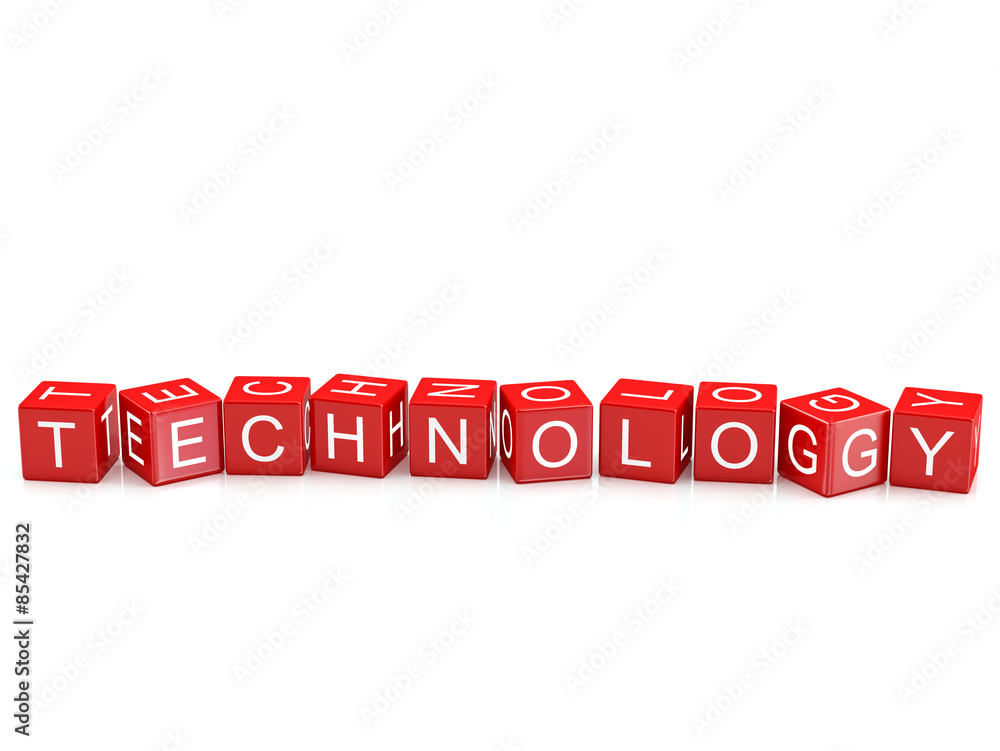 Technology - Alphabet blocks isolated Technology - Alphabet blocks isolated