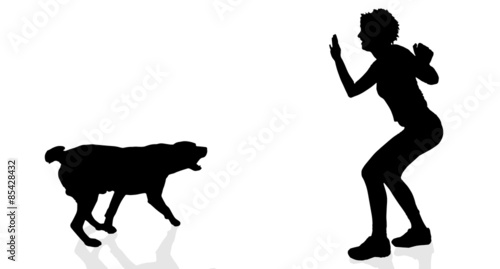 Vector silhouette of a woman.