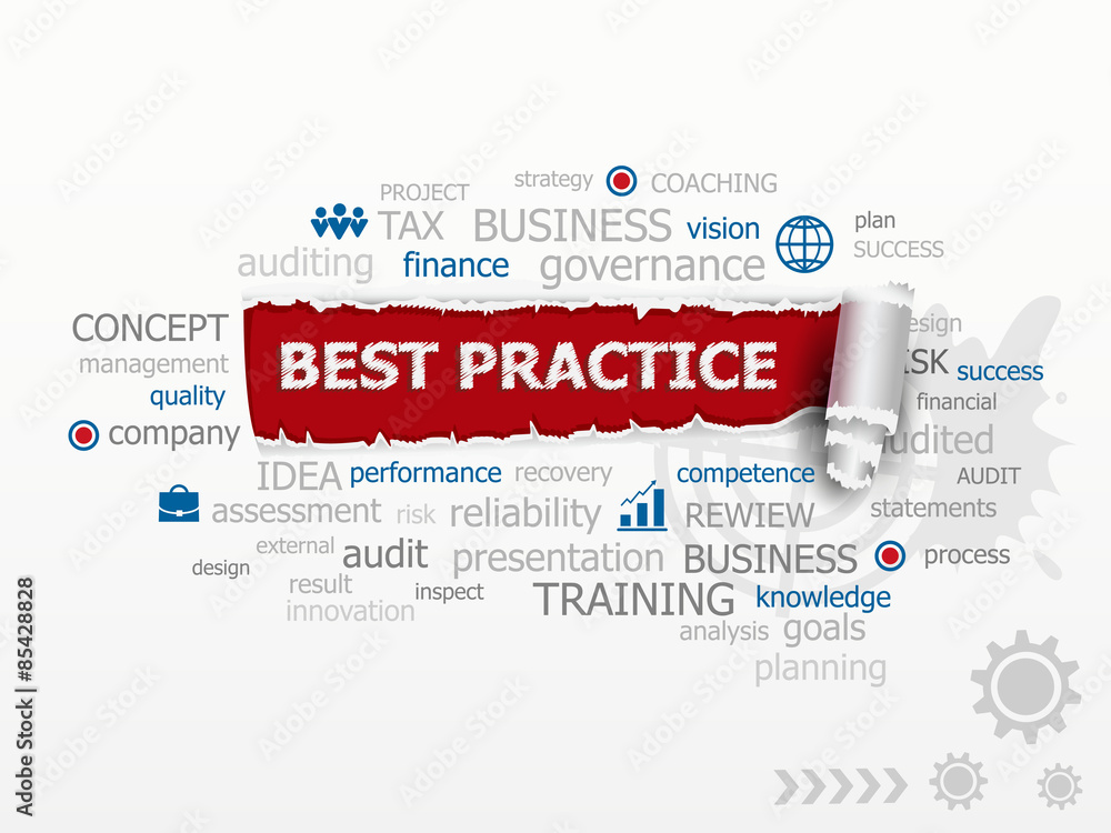 Obraz premium A word cloud of best practice concept.