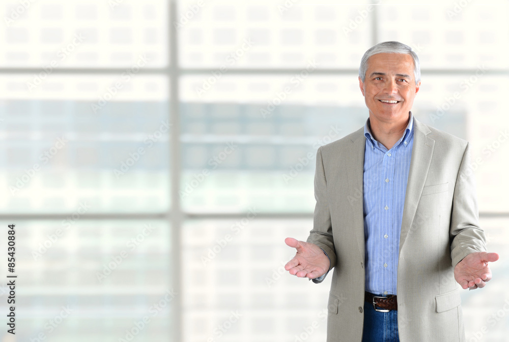 Fototapeta premium Businessman Gesturing with Both Hands