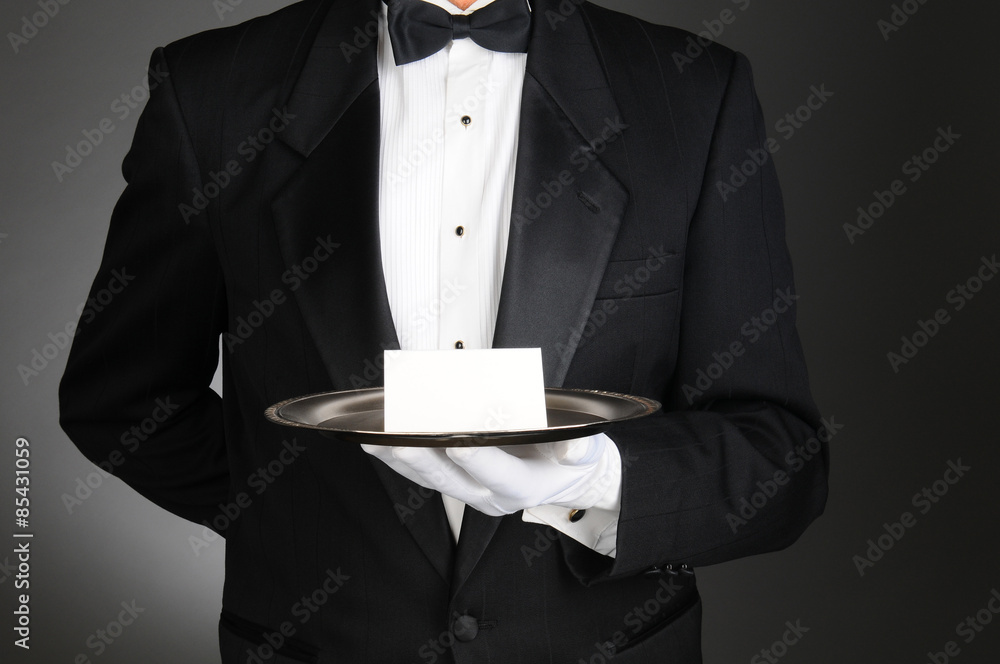 © Steve Cukrov - Butler With Note on Tray © Steve Cukrov - Butler With Note on Tray