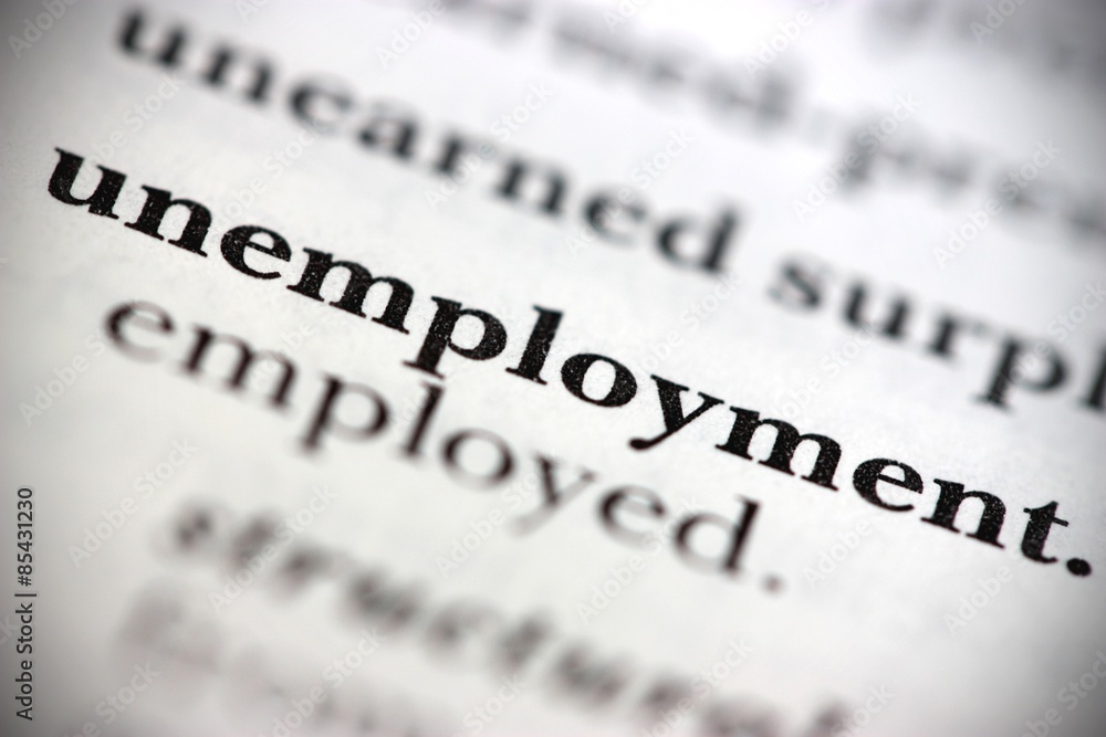 Close up of dictionary word Unemployment Close up of dictionary word Unemployment