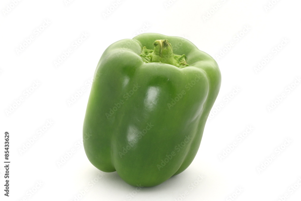 Green Capsicum on White Background Green Capsicum on White Background