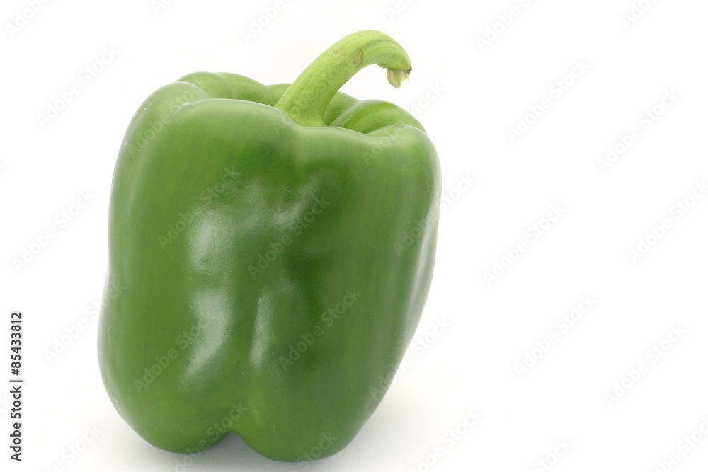 Green Capsicum on White Background Green Capsicum on White Background