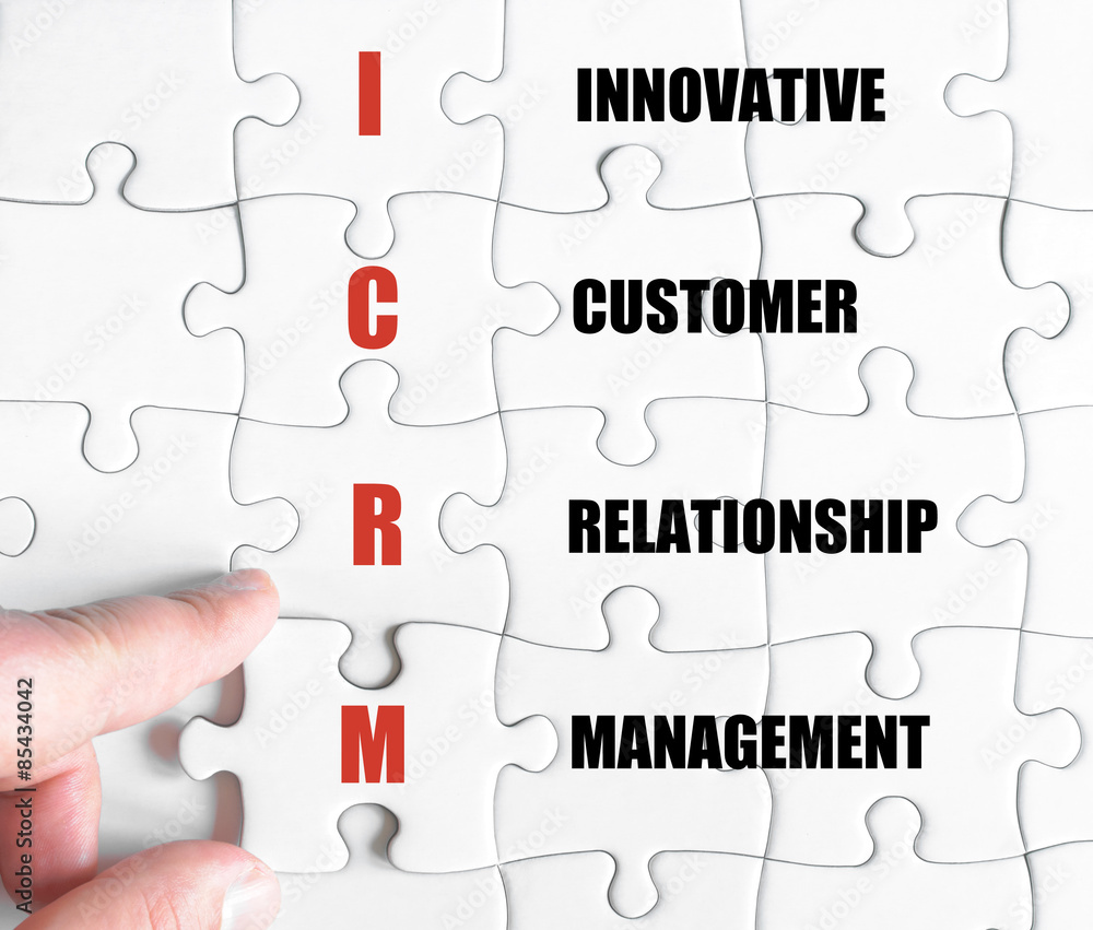 Last puzzle piece with Business Acronym ICRM Last puzzle piece with Business Acronym ICRM