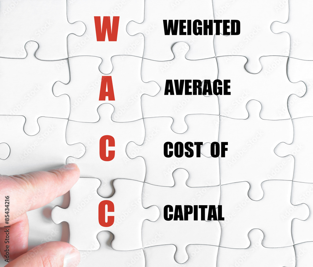 Fototapeta premium Last puzzle piece with Business Acronym WACC