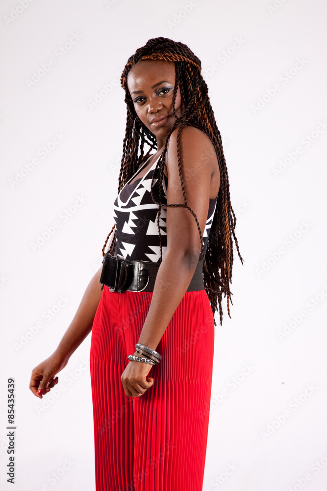 Pretty black woman smiling Pretty black woman smiling