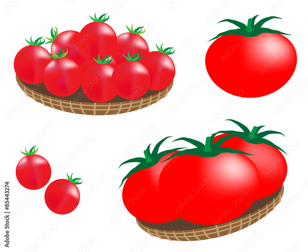 トマト プチトマト Tomato スーパーマーケット まとめ売り 夏野菜 野菜 イラスト Stock Illustration Adobe Stock