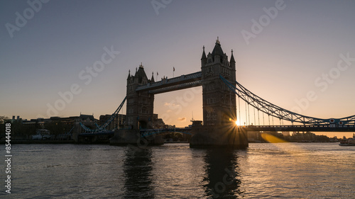 Tower Bridge of London at sunrise