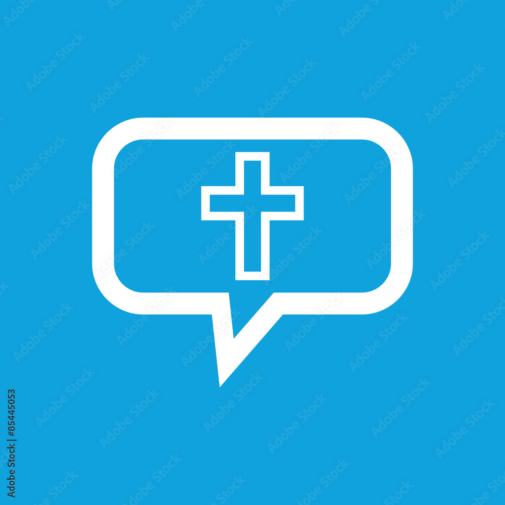Christian cross message icon Christian cross message icon