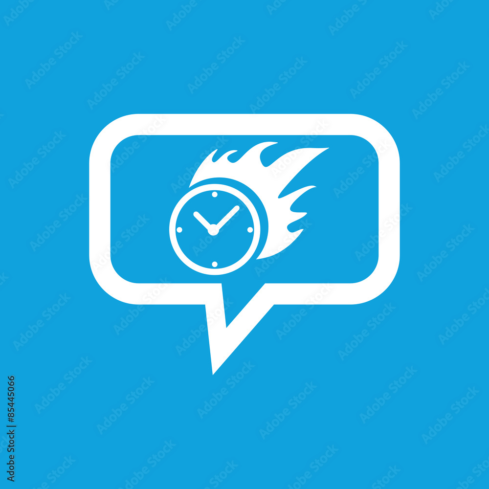 Burning clock message icon Burning clock message icon