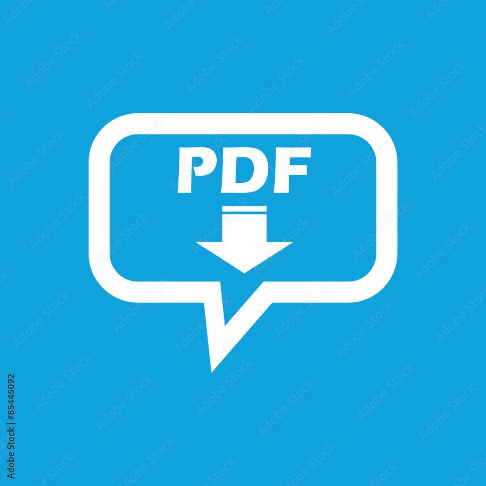 Fototapeta premium PDF download message icon
