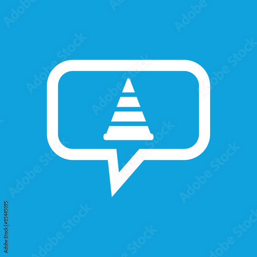 Traffic cone message icon
