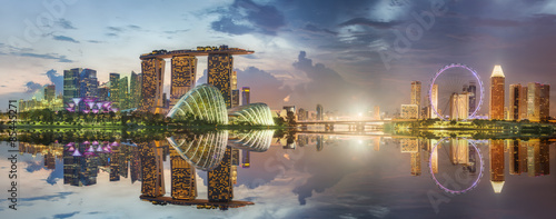 Singapore Skyline and view of Marina Bay photo