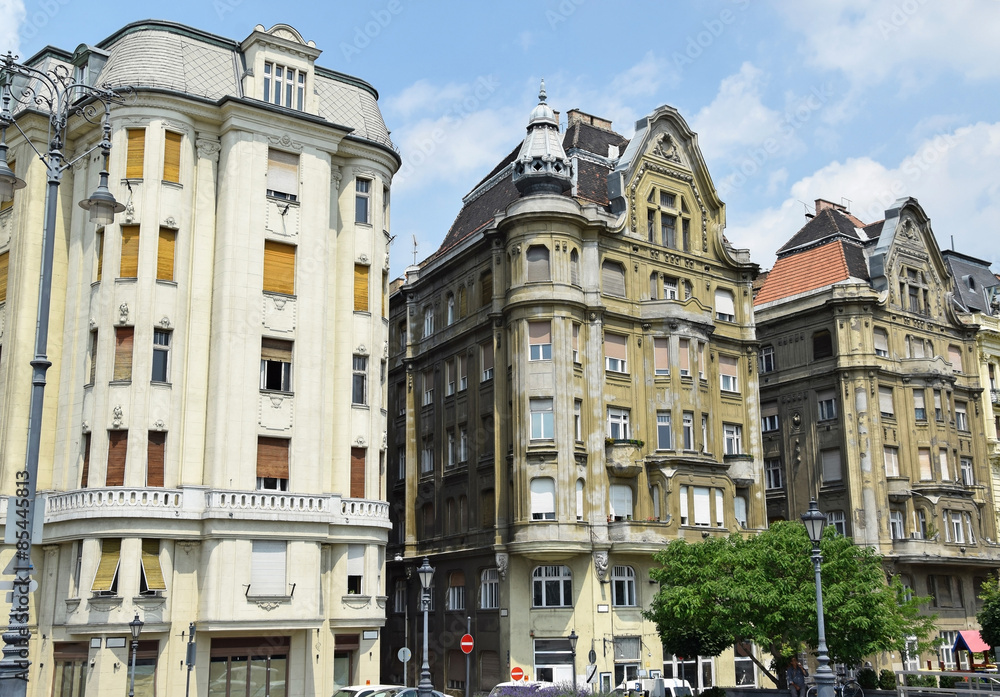 Old apartment buildings, Budapest, Hungary Old apartment buildings, Budapest, Hungary