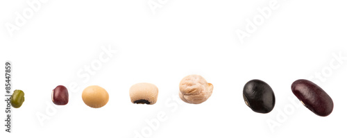 Wallpaper Mural Variety of beans over white background Torontodigital.ca