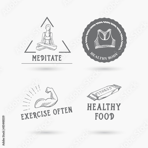Healthy life, icon design.