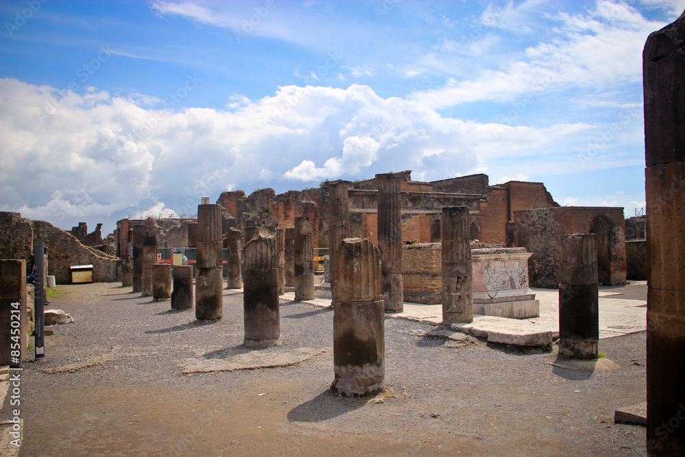Inside the Pompeii excavation site