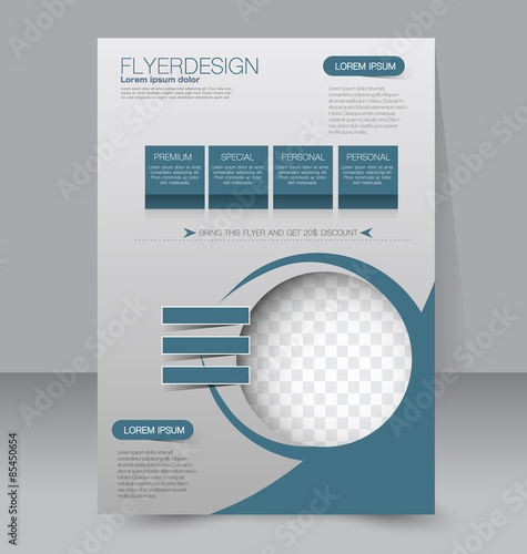 Flyer template. Business brochure. Editable A4 poster