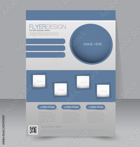 Flyer template. Business brochure. Editable A4 poster