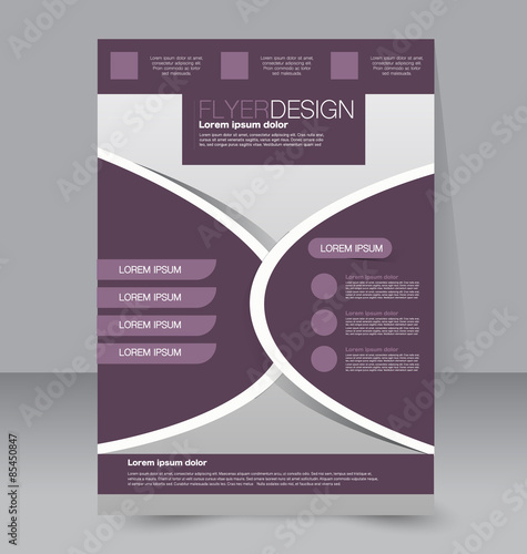Flyer template. Business brochure. Editable A4 poster