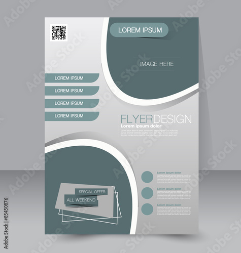 Flyer template. Business brochure. Editable A4 poster