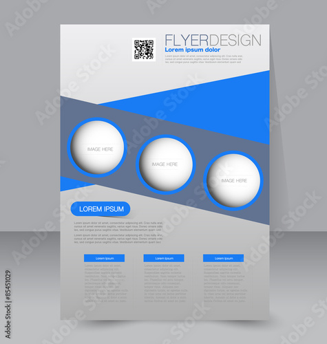 Flyer template. Business brochure. Editable A4 poster