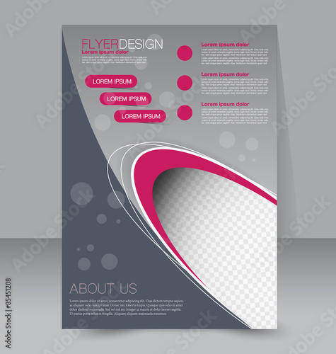 Flyer template. Business brochure. Editable A4 poster