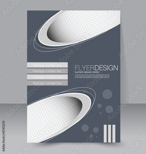 Flyer template. Business brochure. Editable A4 poster