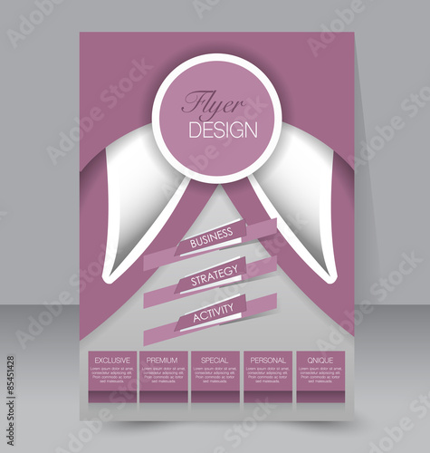 Flyer template. Business brochure. Editable A4 poster