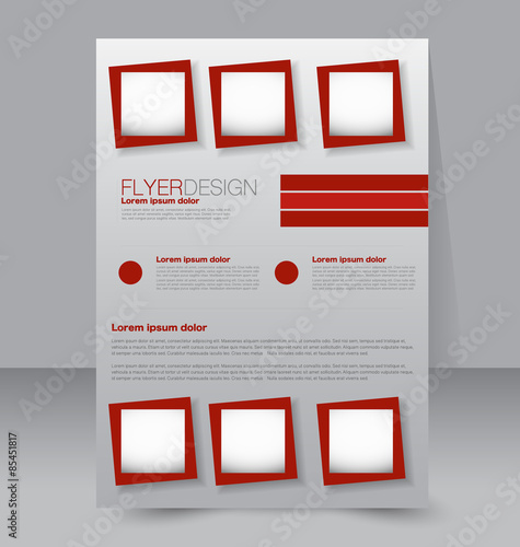 Flyer template. Business brochure. Editable A4 poster