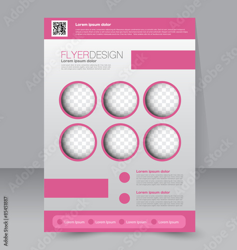Flyer template. Business brochure. Editable A4 poster