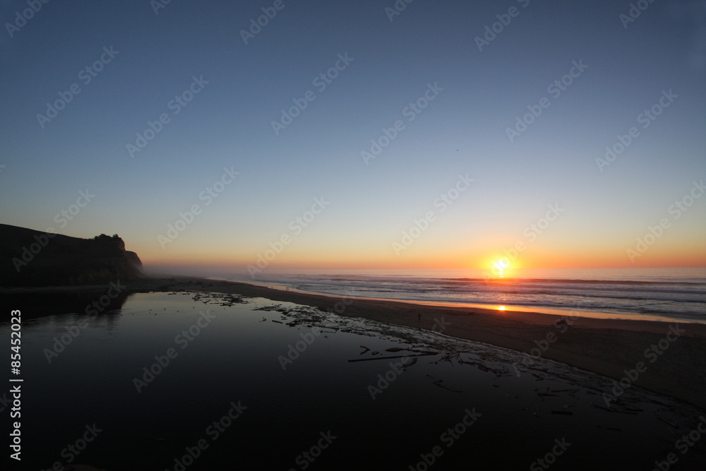 Fototapeta premium foggy sunset, California, USA