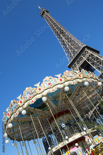 Eiffel tower and carousel