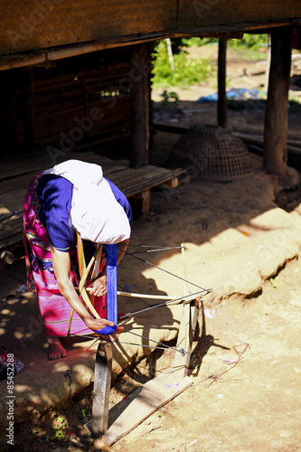 Traditional hand weaving in CHIANG MAI, THAILAND
 photo