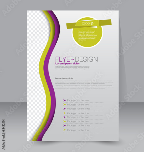 Flyer template. Business brochure. Editable A4 poster